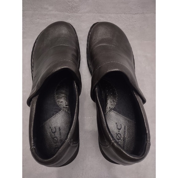 BOC By Born Women's Leather Comfort Clogs Nursing Career Metallic Grey Sz8 - Picture 9 of 10